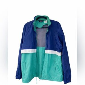 Vintage Windbreaker Jacket in Blue and Teal